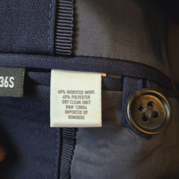 Bonobos Daily Grind Suit Pants 30w & Daily Grind Suit Jacket 36s Navy Slim - Picture 5 of 6